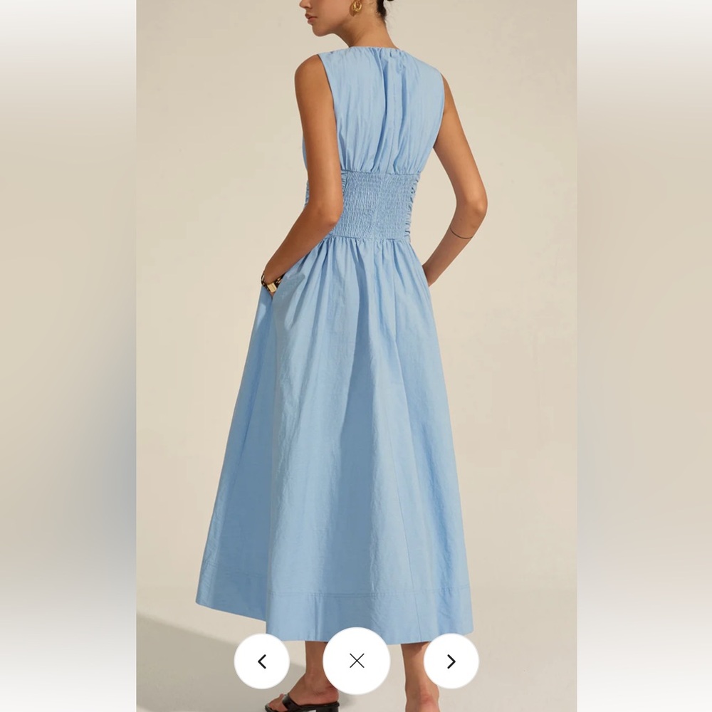 Commense Ruched Maxi Waist Dress in Size Small - Picture 2 of 5